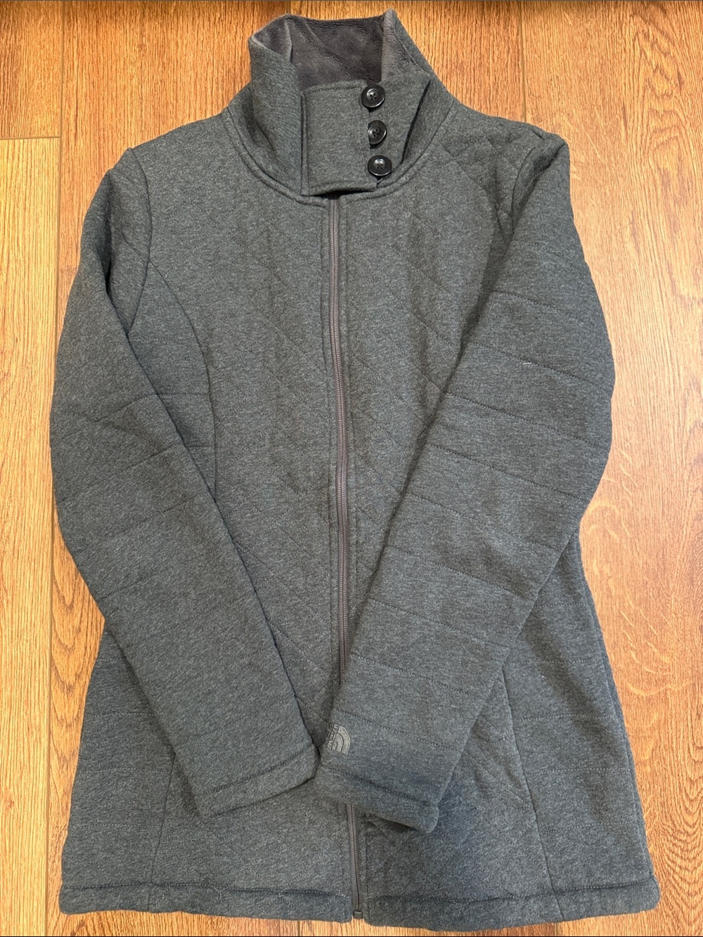 The North Face W’s Dark Gray Quilted Funnel Neck Jacket